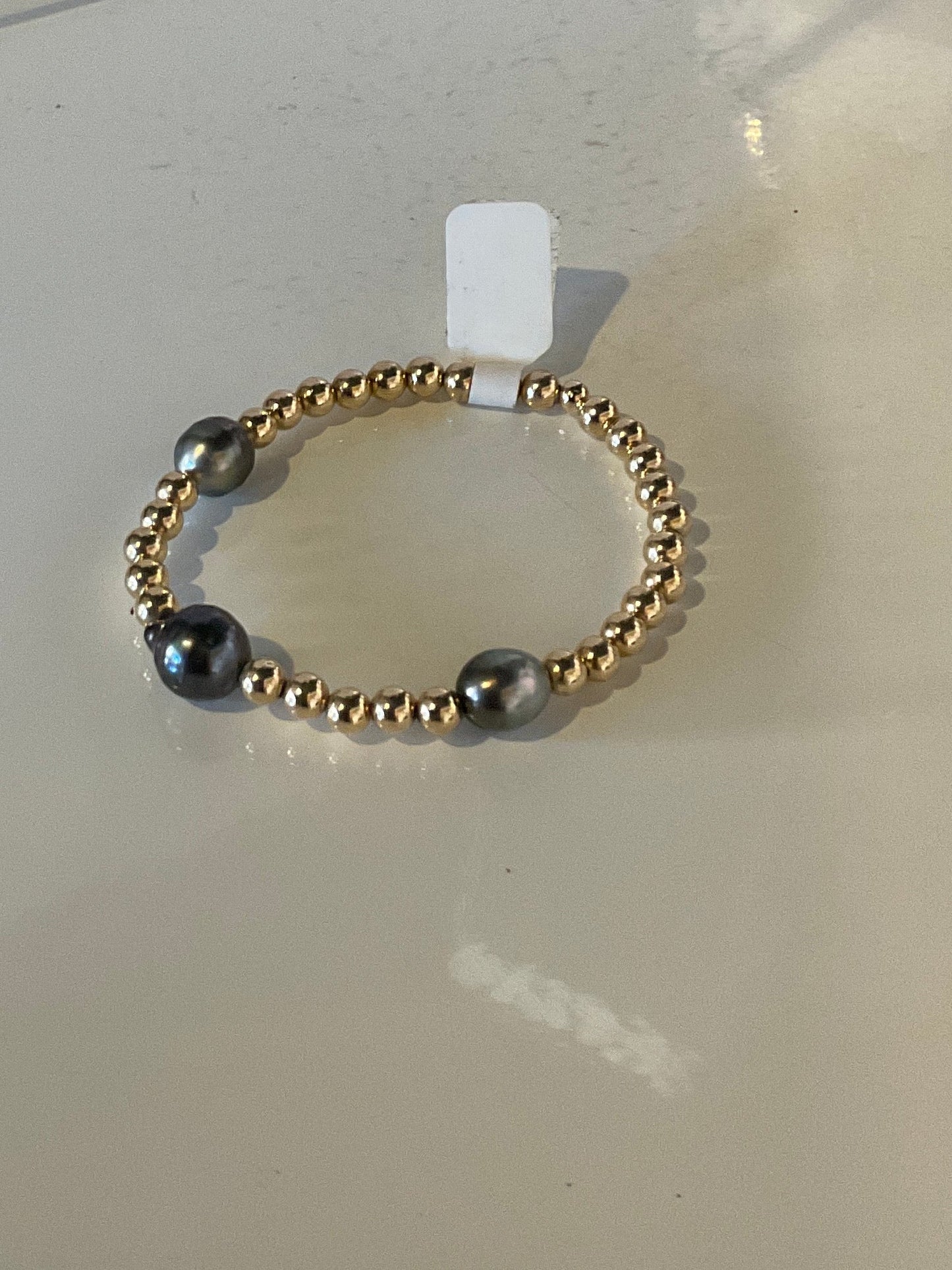 Triple Tahitian pearl ball bracelet - Aloha Nectar