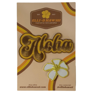 Patch Pack- Aloha Retro Script/Plumeria