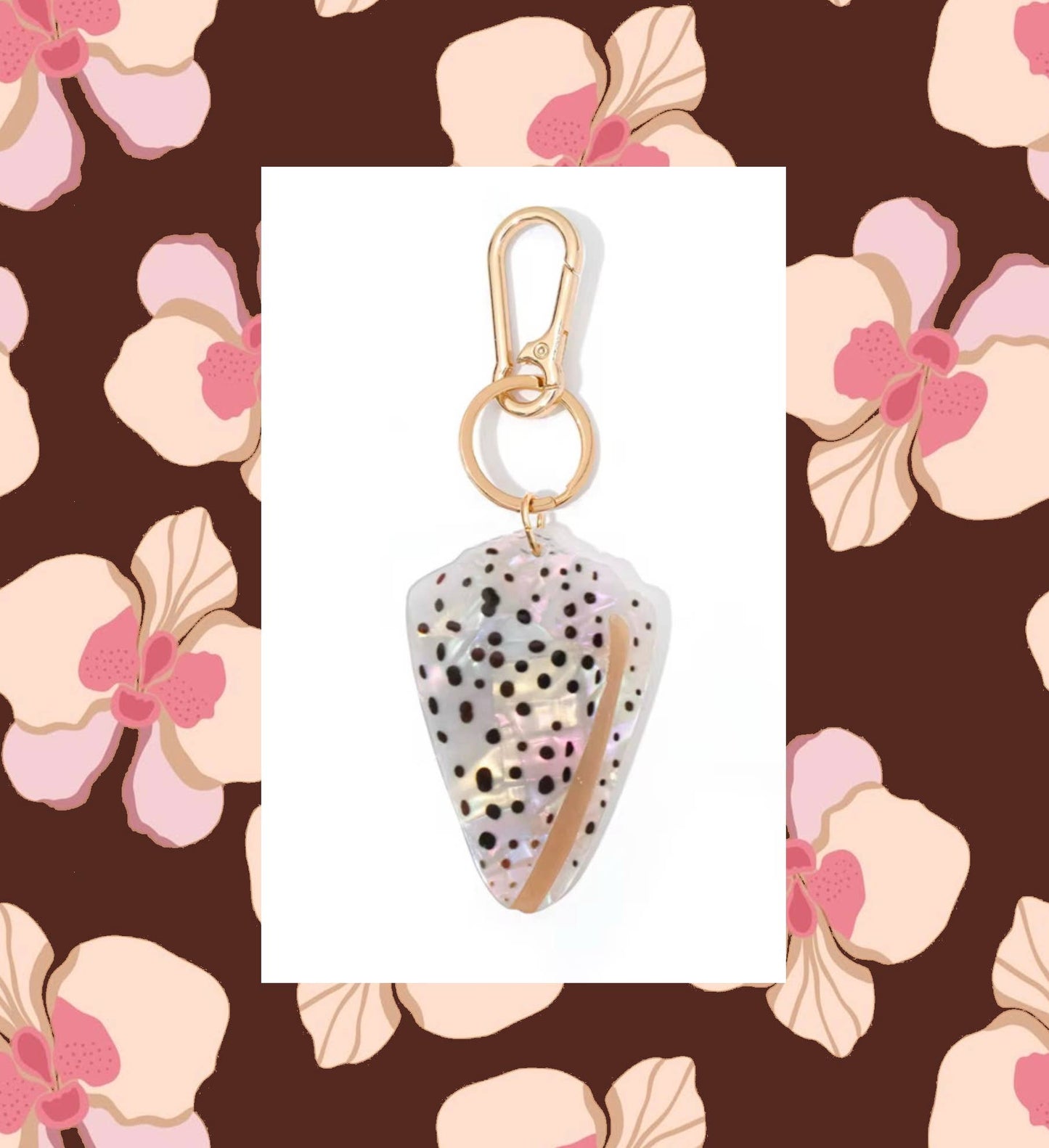 Flea Cone Shell Keychain 