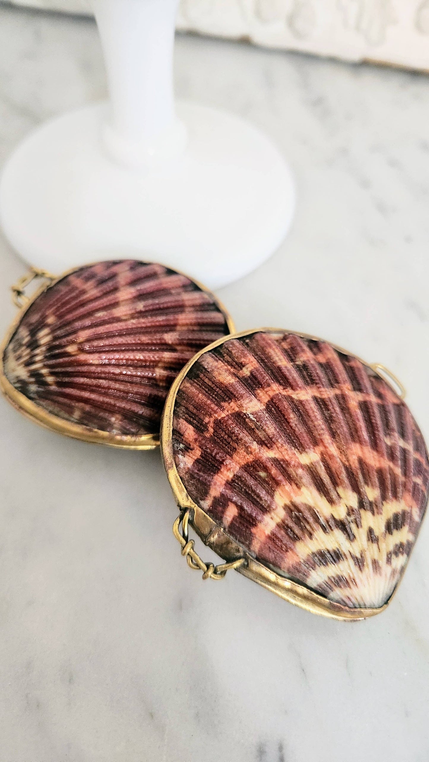 Pink Pectin Scallop Trinket Pill Box