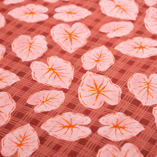 Pink Palaka Kalo Kapa Moe - Hawaiian Bamboo Swaddle