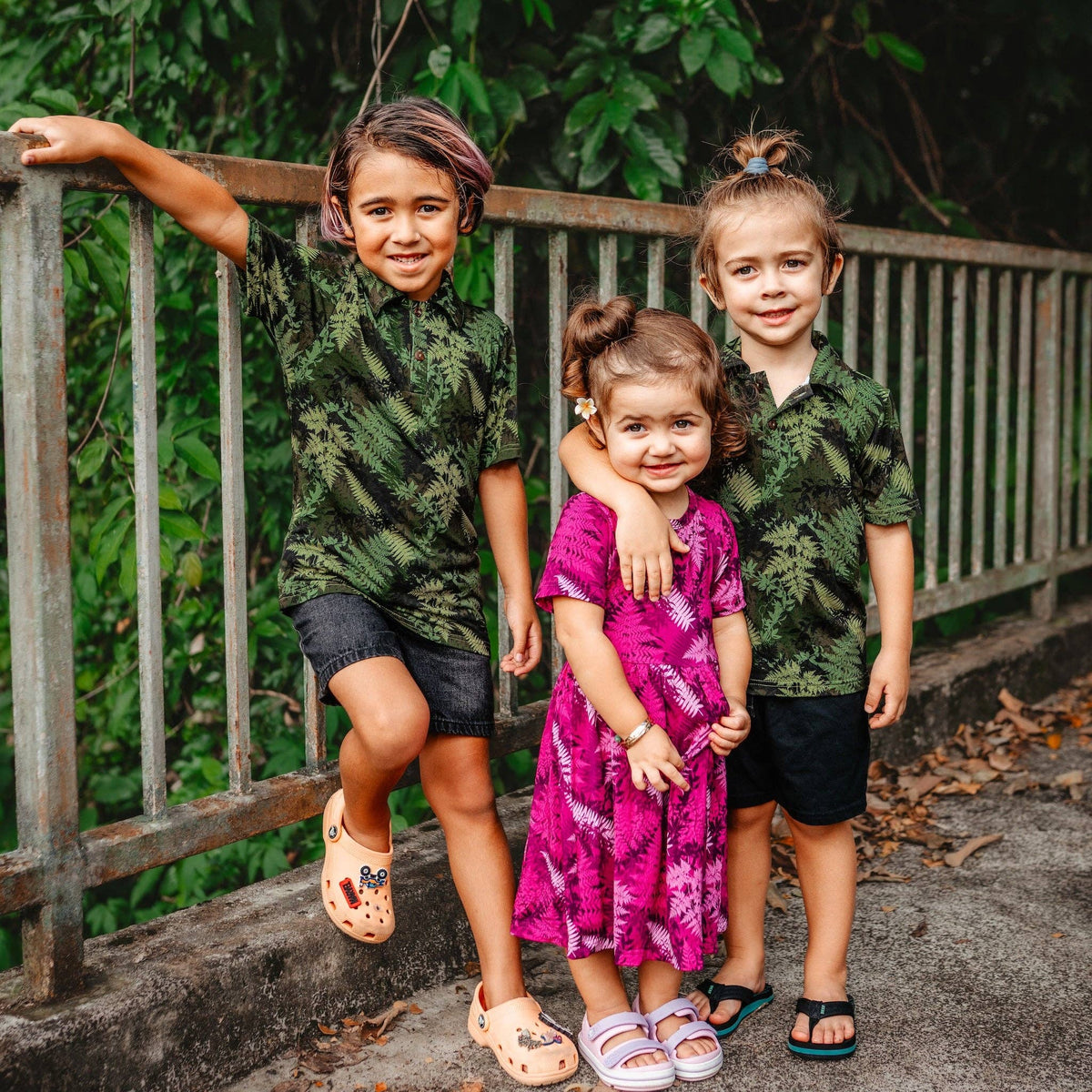 Green Hawaiian Ferns Polo