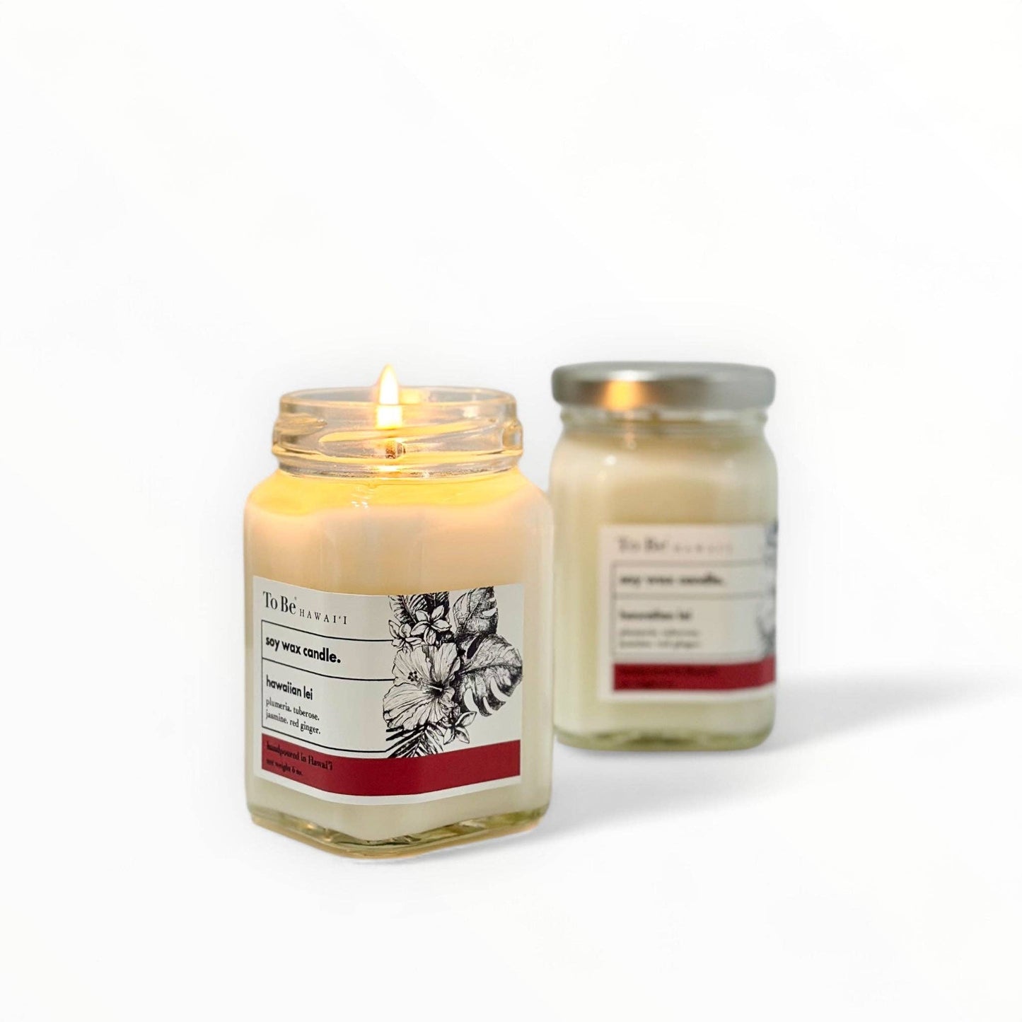 Hawaiian lei soy wax candle