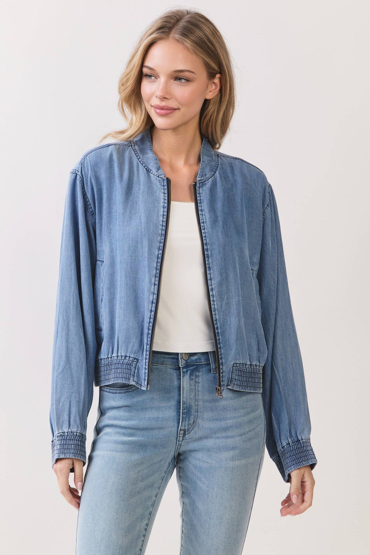 TENCEL BOMBER JACKET - VGT300100