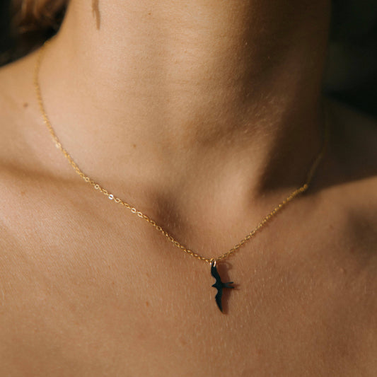 Classic Iwa Bird Necklace (Vertical)
