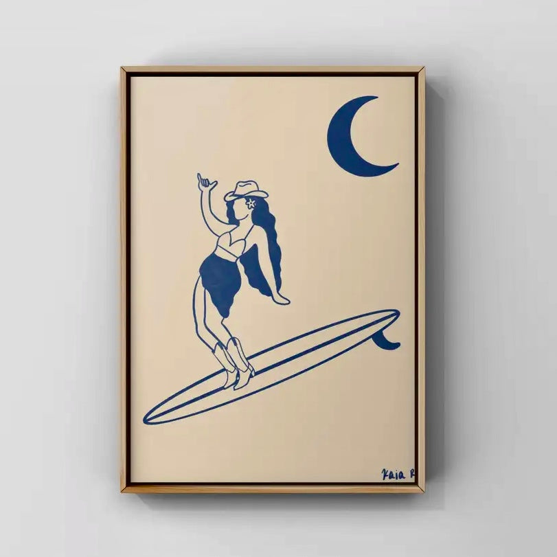 Surf Cowboy Matted Prints