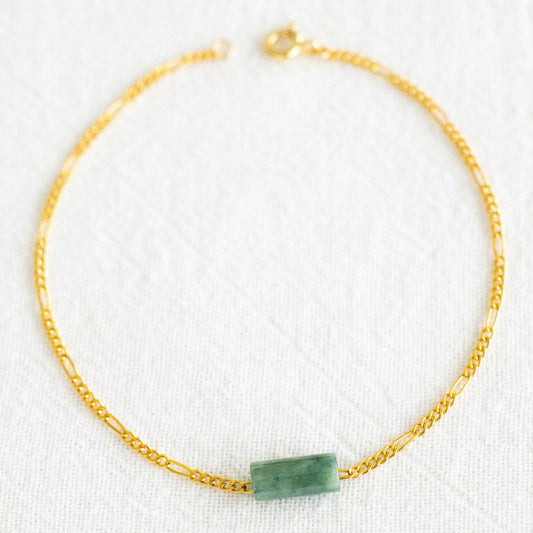 Cylinder Jade Anklet