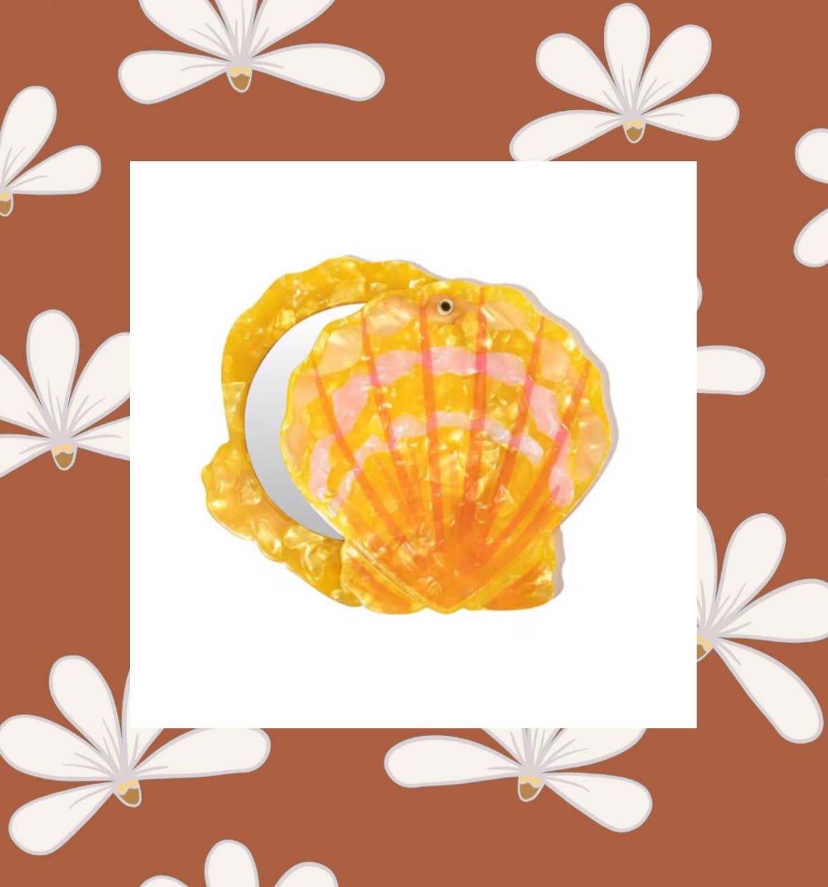 Sunrise Shell Pocket Mirror