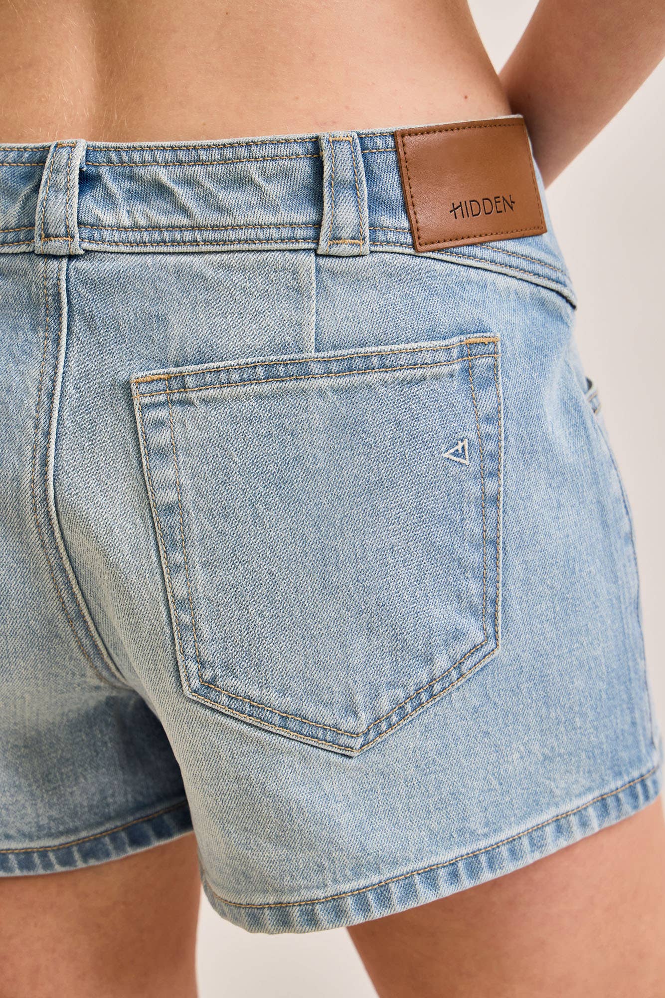 Medium Wash High Rise Shorts