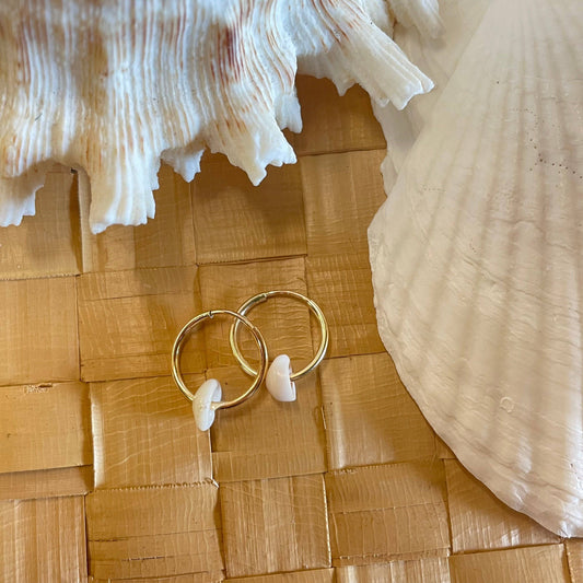 Kaiaka Thin Puka Hoops - Gold
