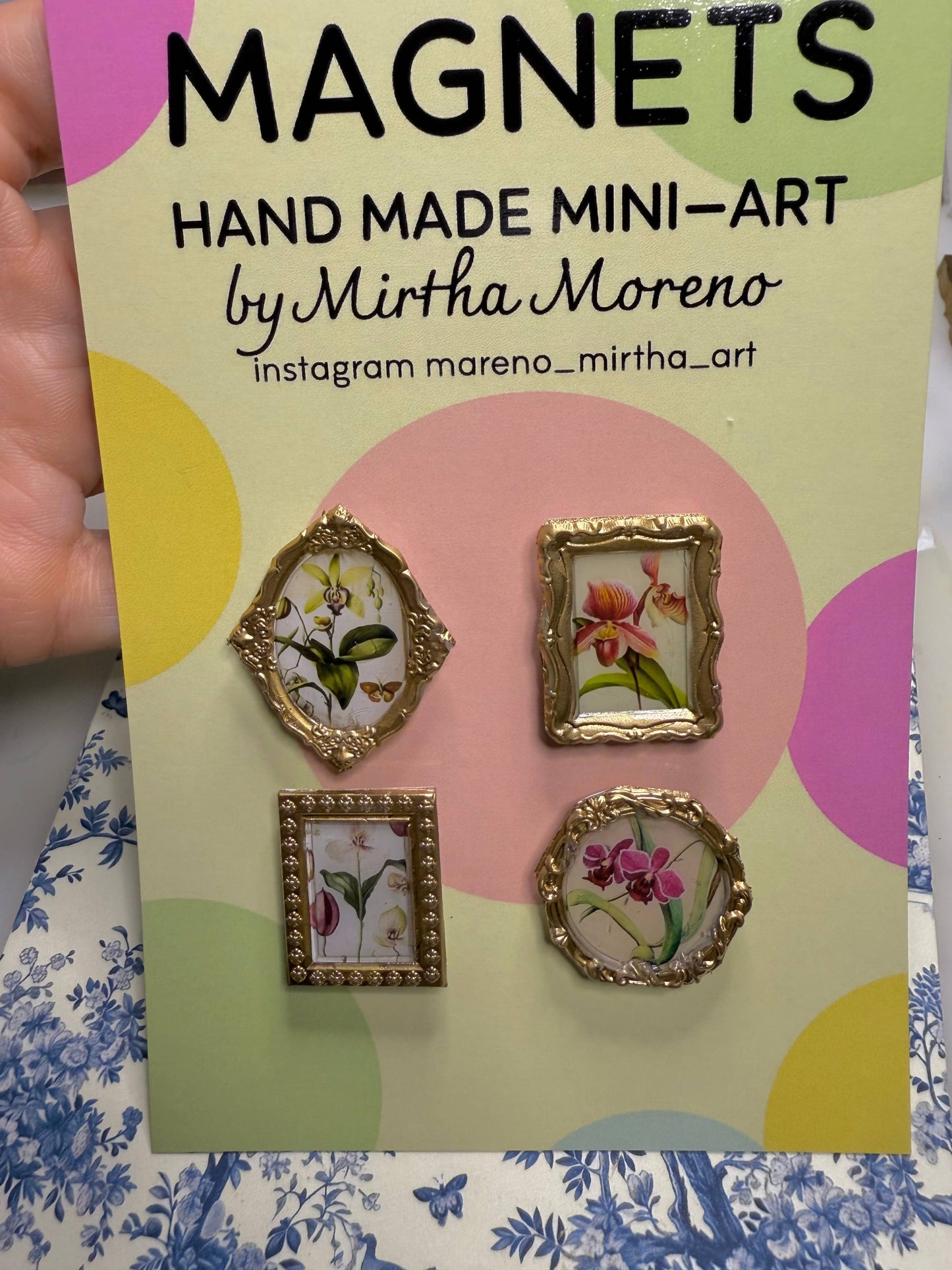 Orchid Botanical Magnets (Set of 4)