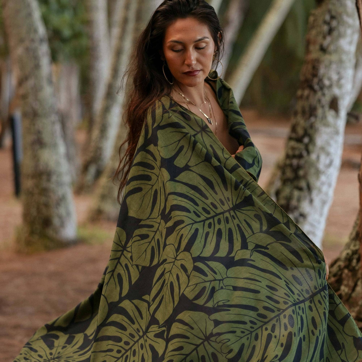 Monstera Organic Cotton Pareo