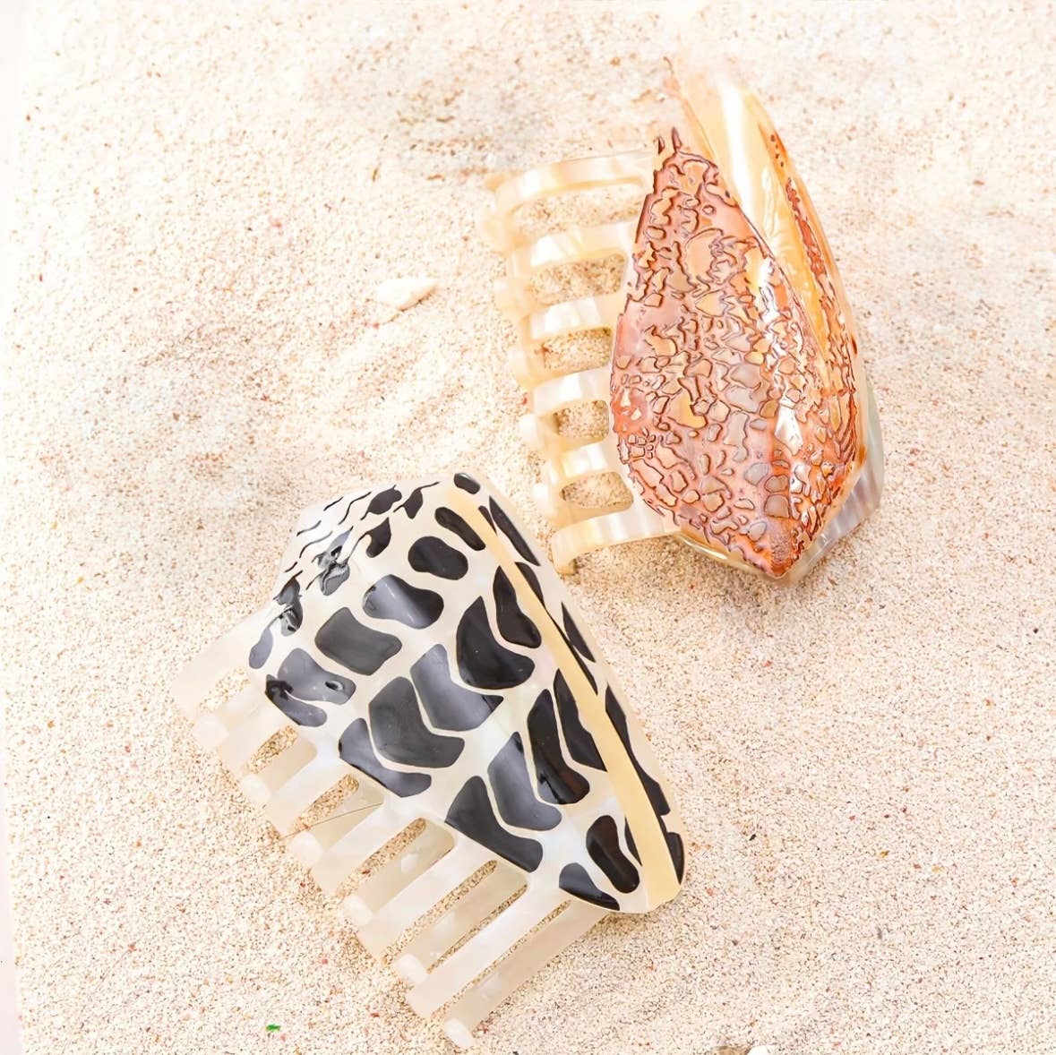 Textile Cone Shell Hair Claw Clip