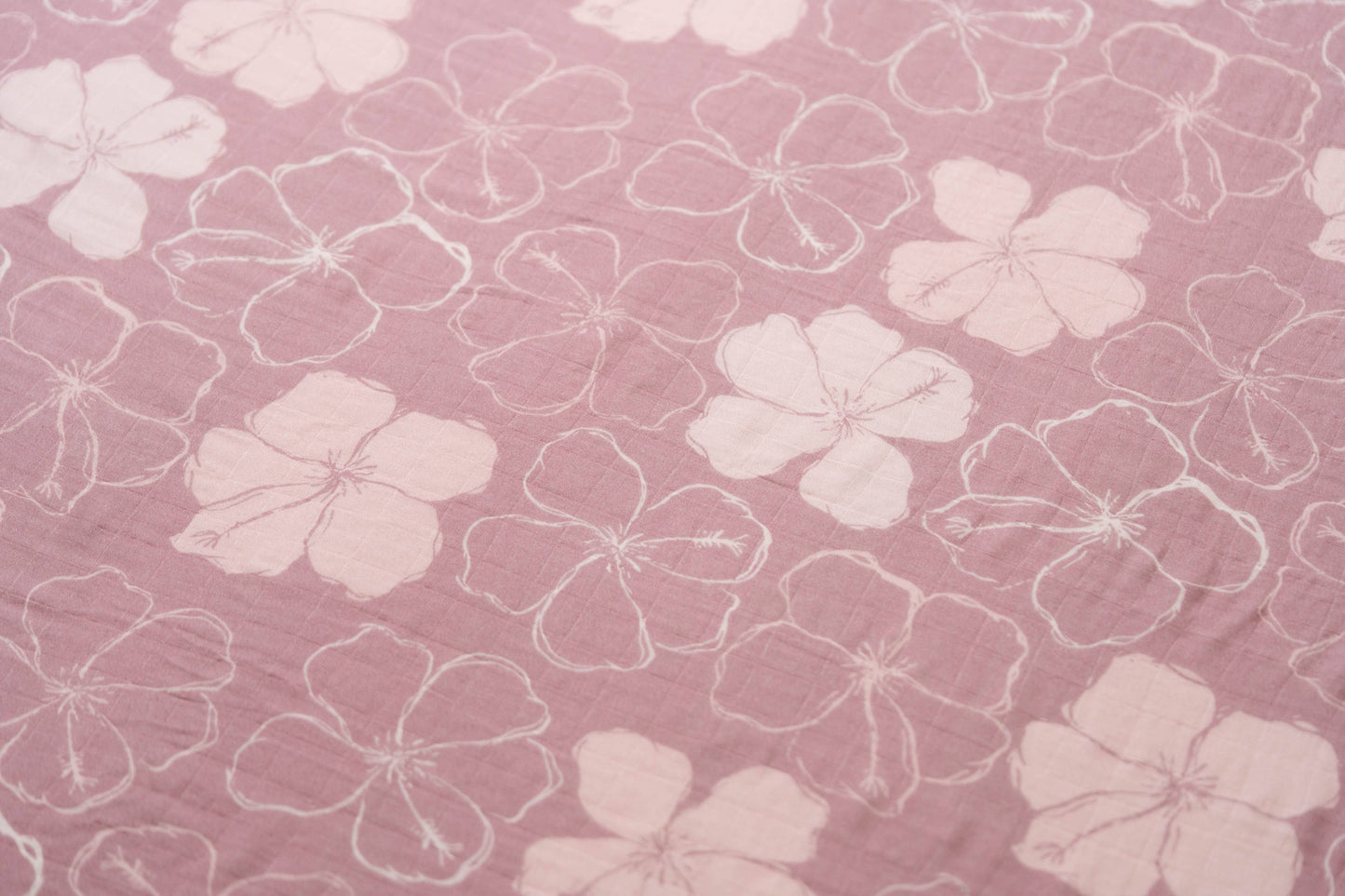 Purple Kokiʻo Hibiscus Bamboo Muslin Pareo