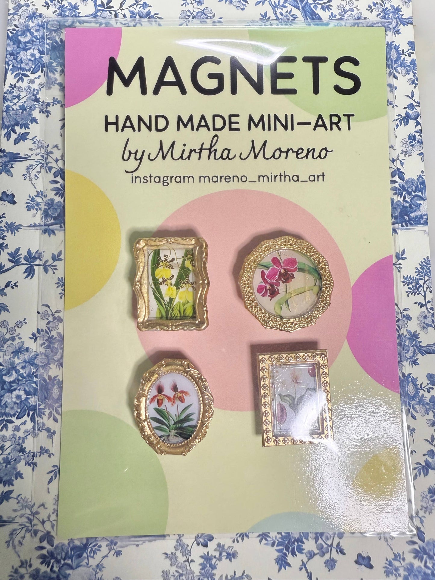 Orchid Botanical Magnets (Set of 4)