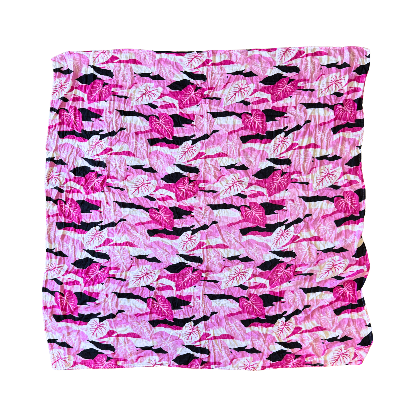 Pink Camo Kalo Kapa Moe - Hawaiian Bamboo Swaddle