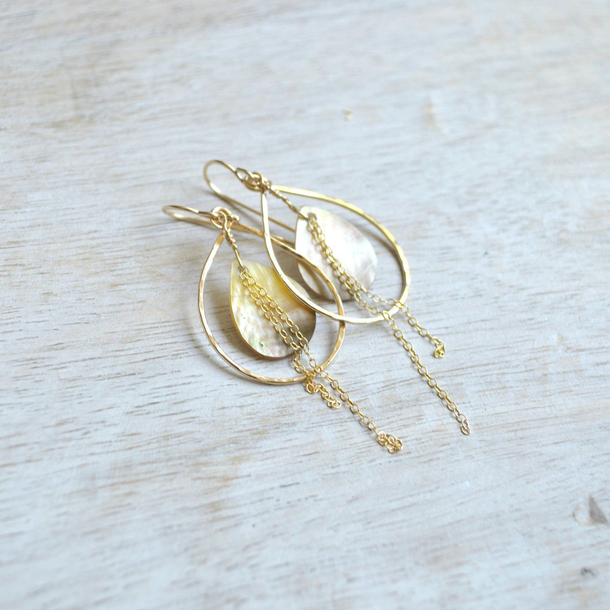 Blacklip Shell Teardrop Earrings