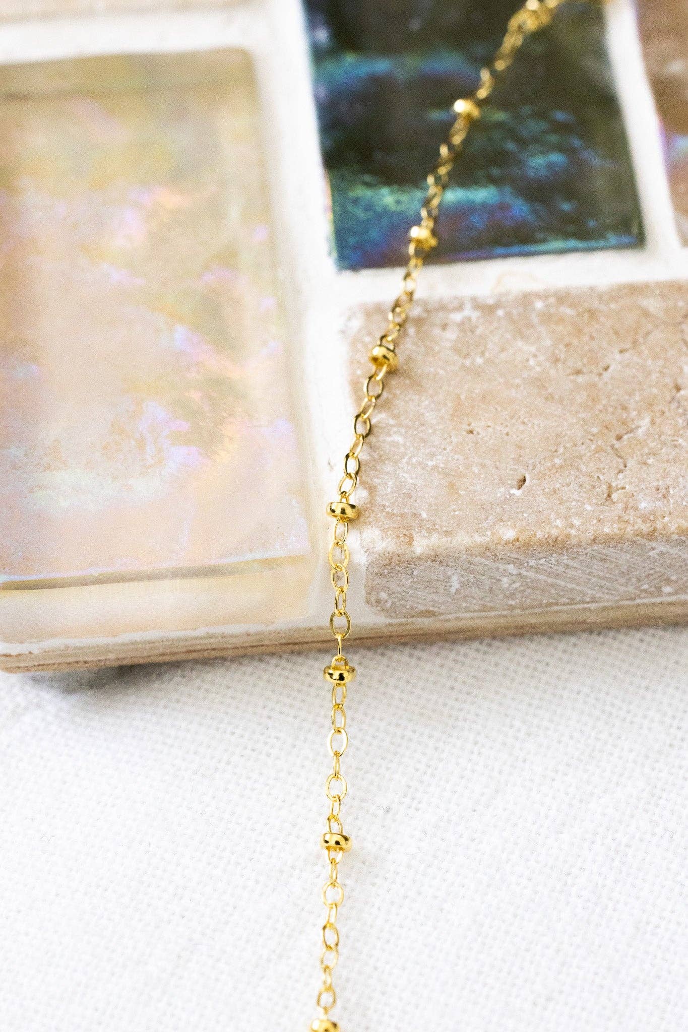 Triple Donut Jade Beam Necklace