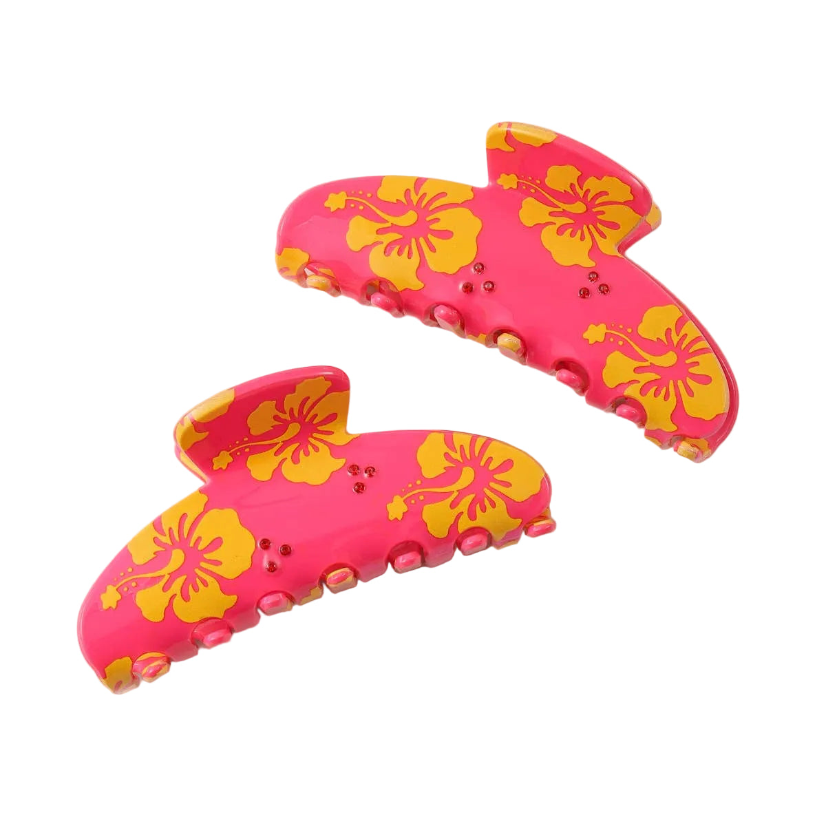Hibiscus Flower Print Hair Claw