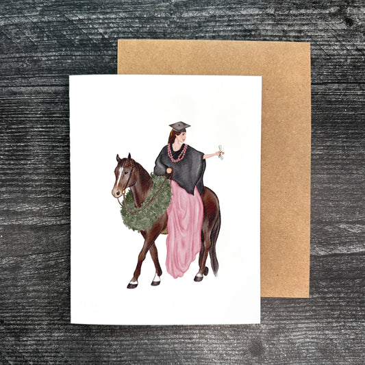 Graduation Girl (Pink) | Greeting Card