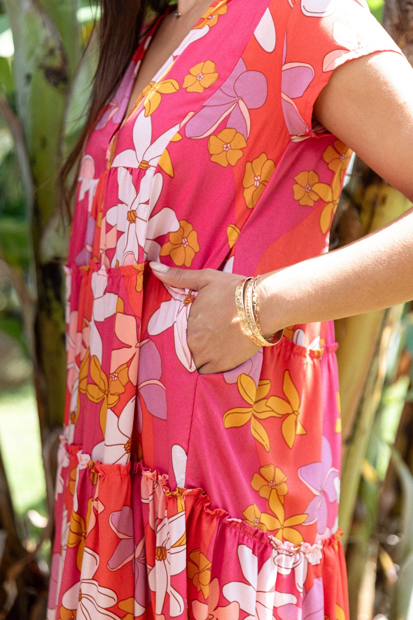 Florentine Dress in Backyard Blooms