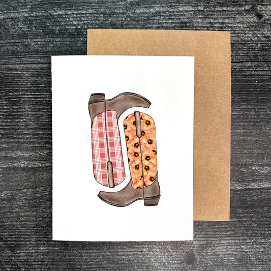 Hau Palaka Boots | Greeting Card