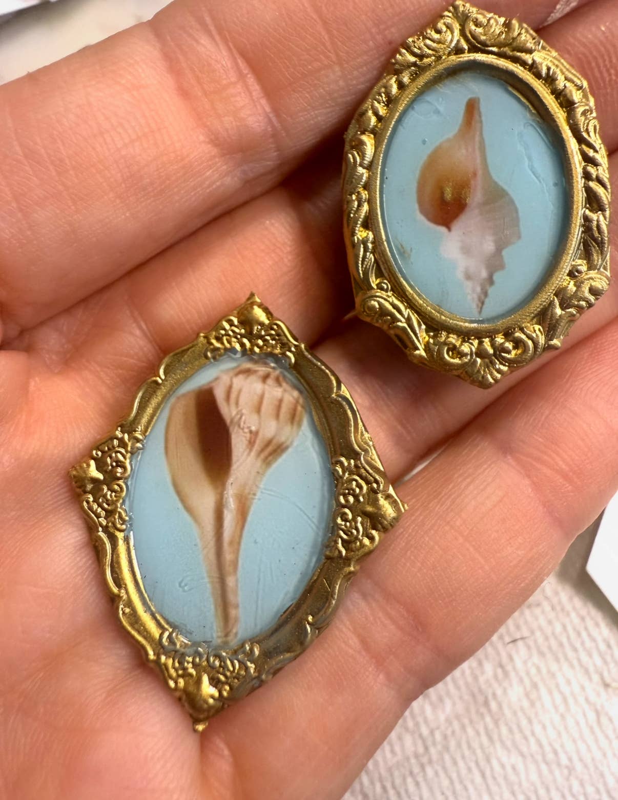 Shells Magnets -Miniature Framed Art