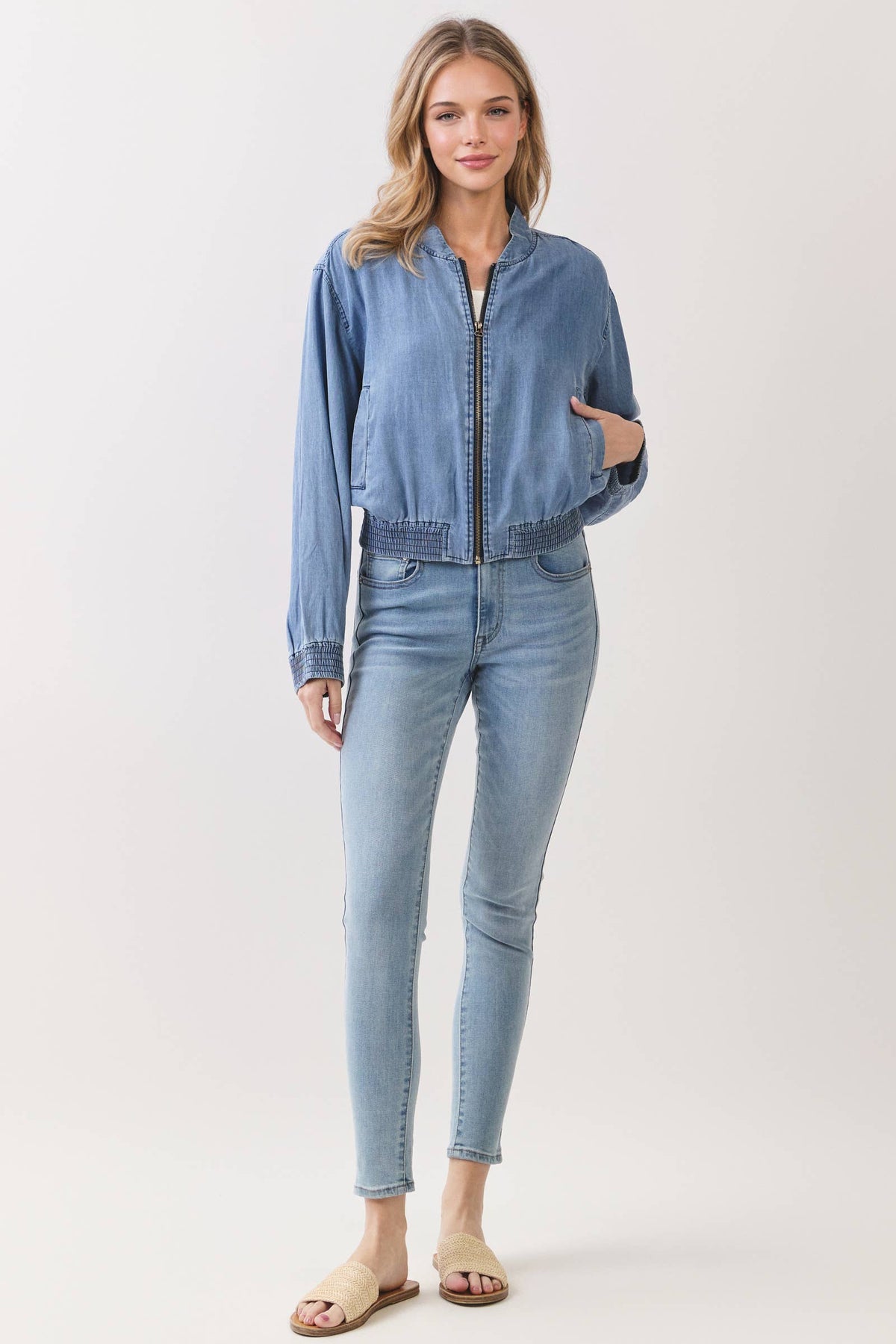 TENCEL BOMBER JACKET - VGT300100