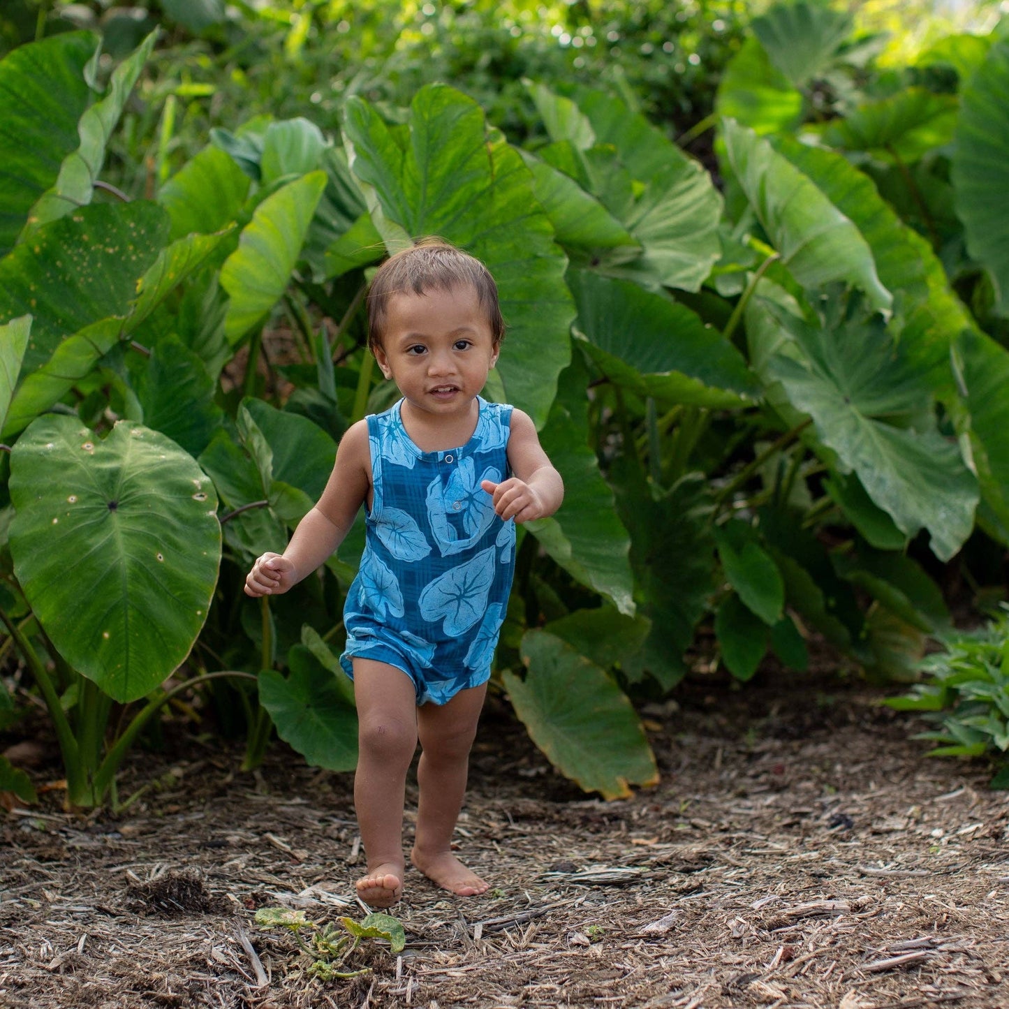 Blue Palaka Kalo Tank Bamboo Tank Romper