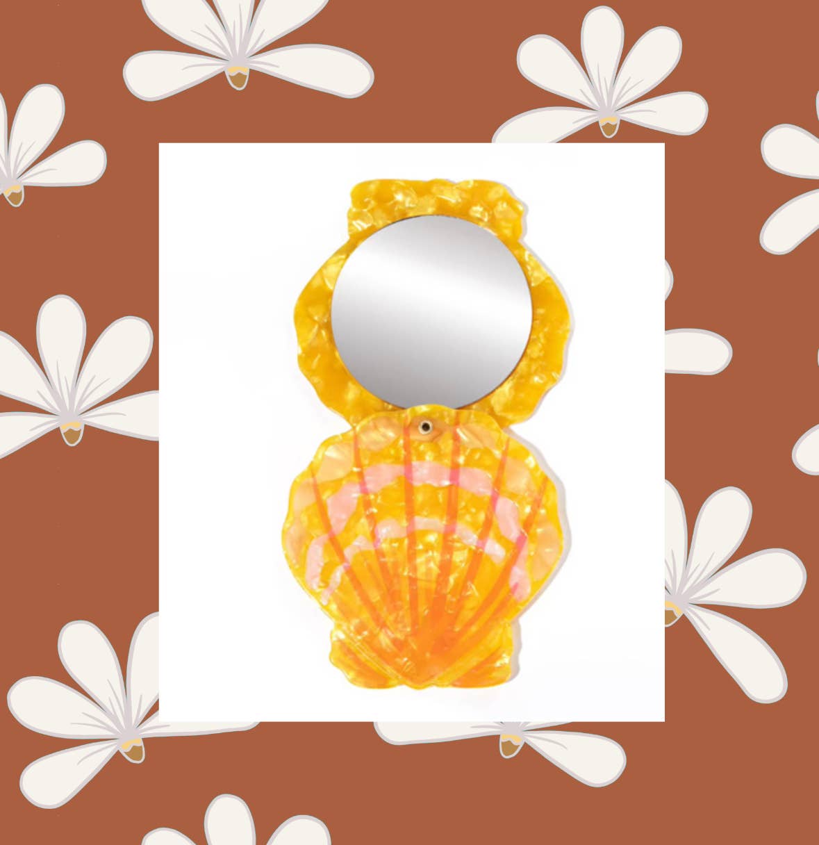 Sunrise Shell Pocket Mirror