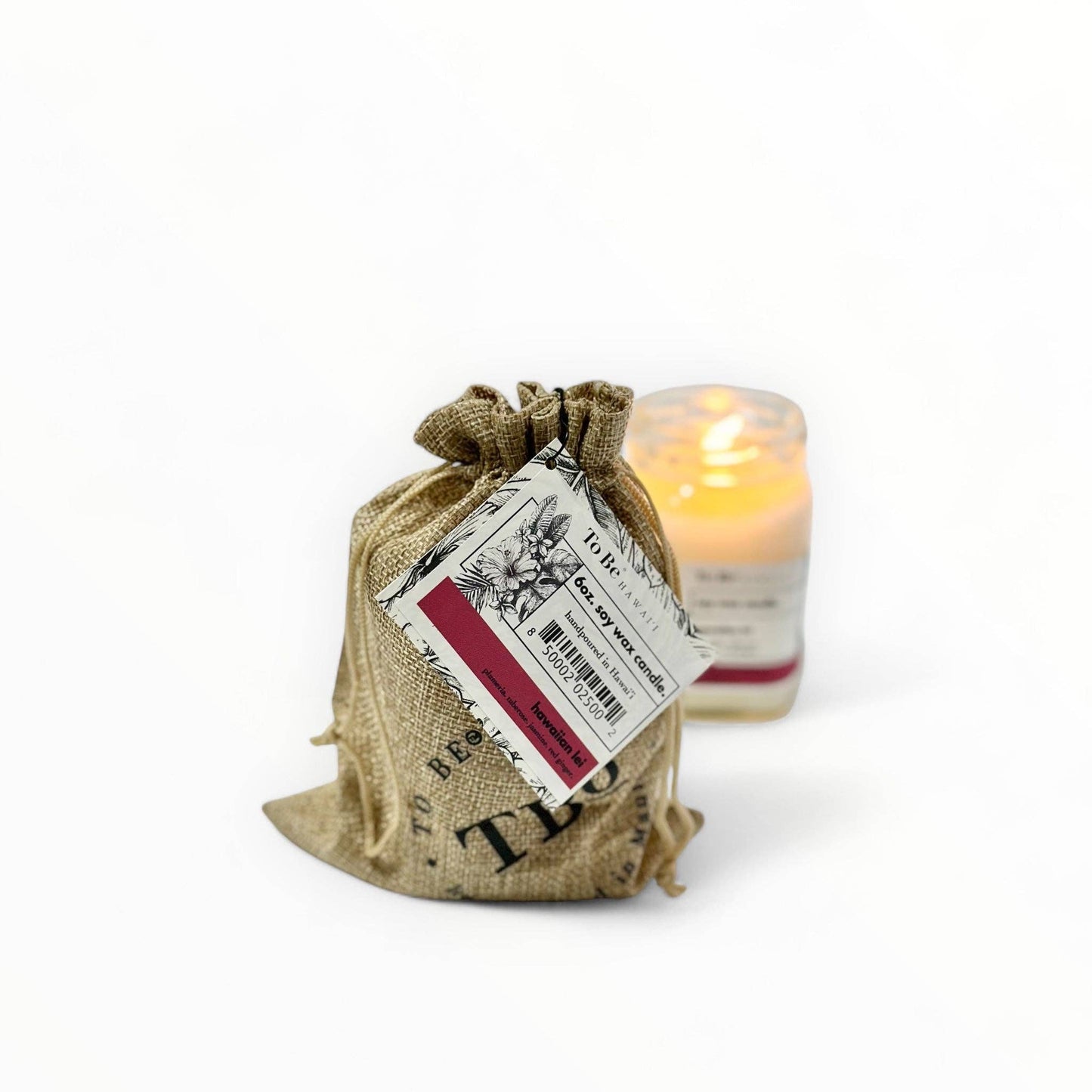 Hawaiian lei soy wax candle