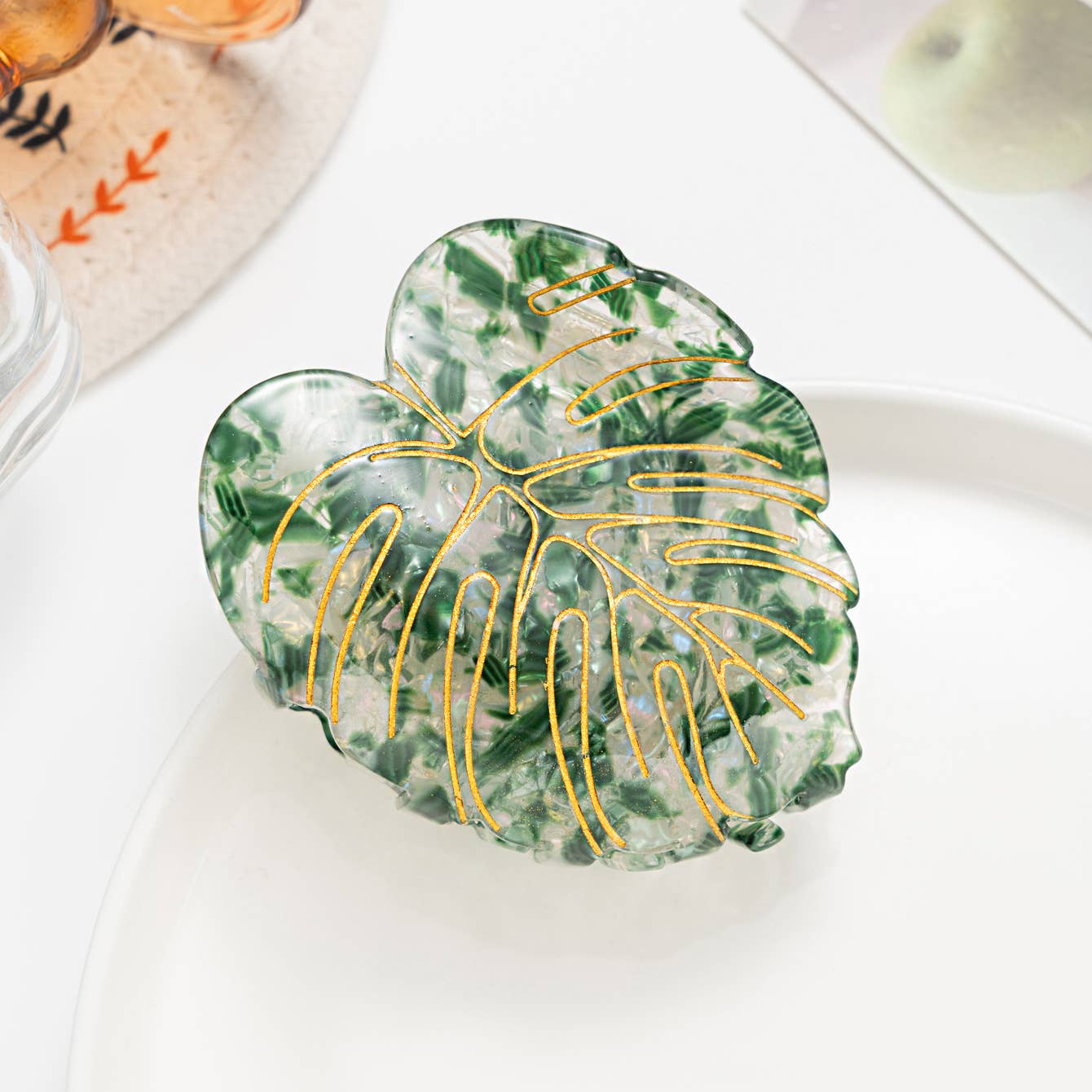 Monstera Leaf Hair Claw, Tropical Plant Hair Accessory