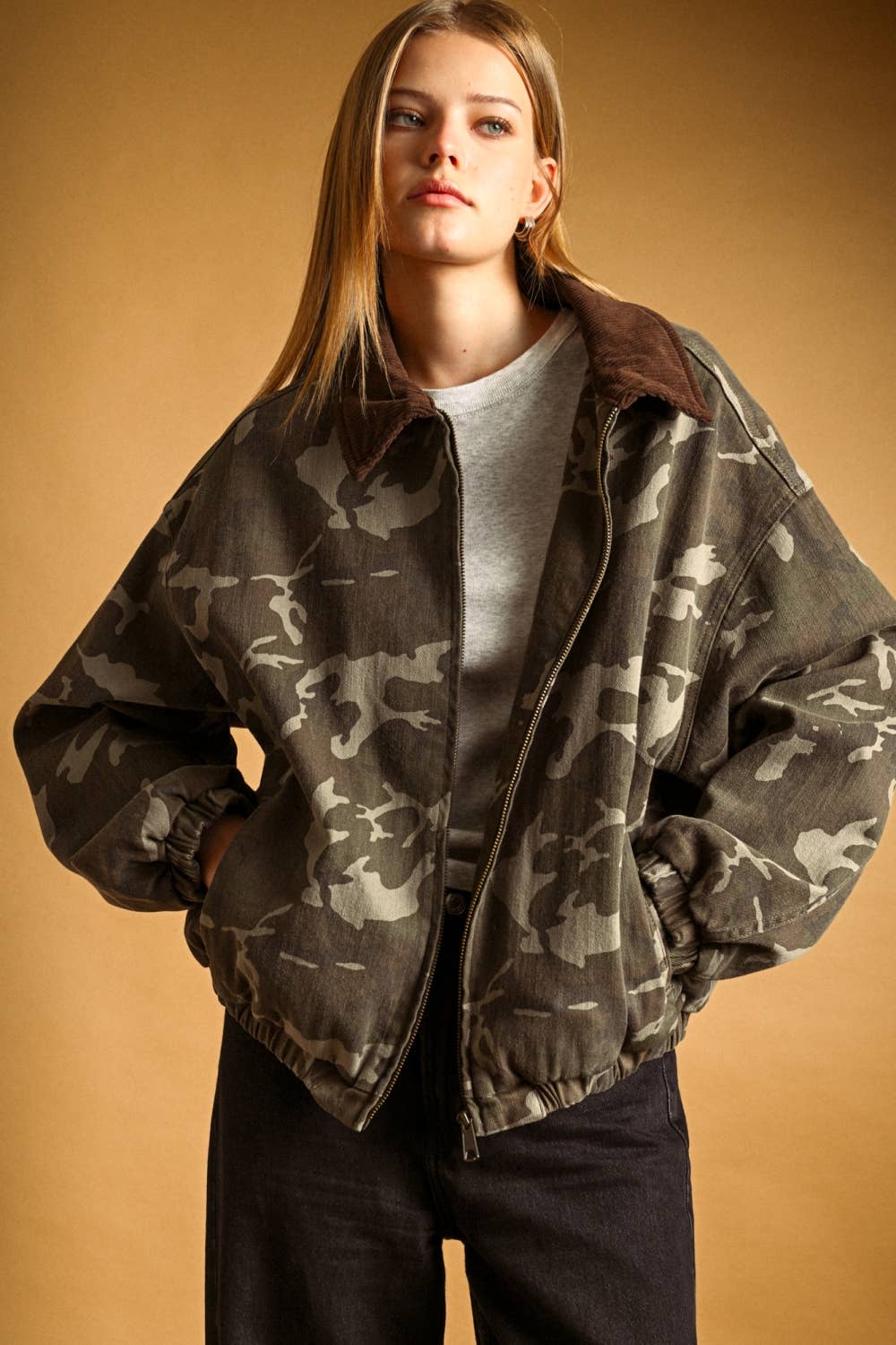 CAMOUFLAGE BOMBER JACKET