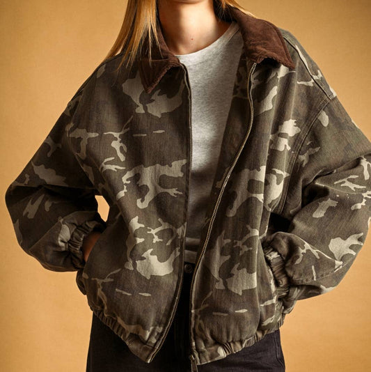 CAMOUFLAGE BOMBER JACKET