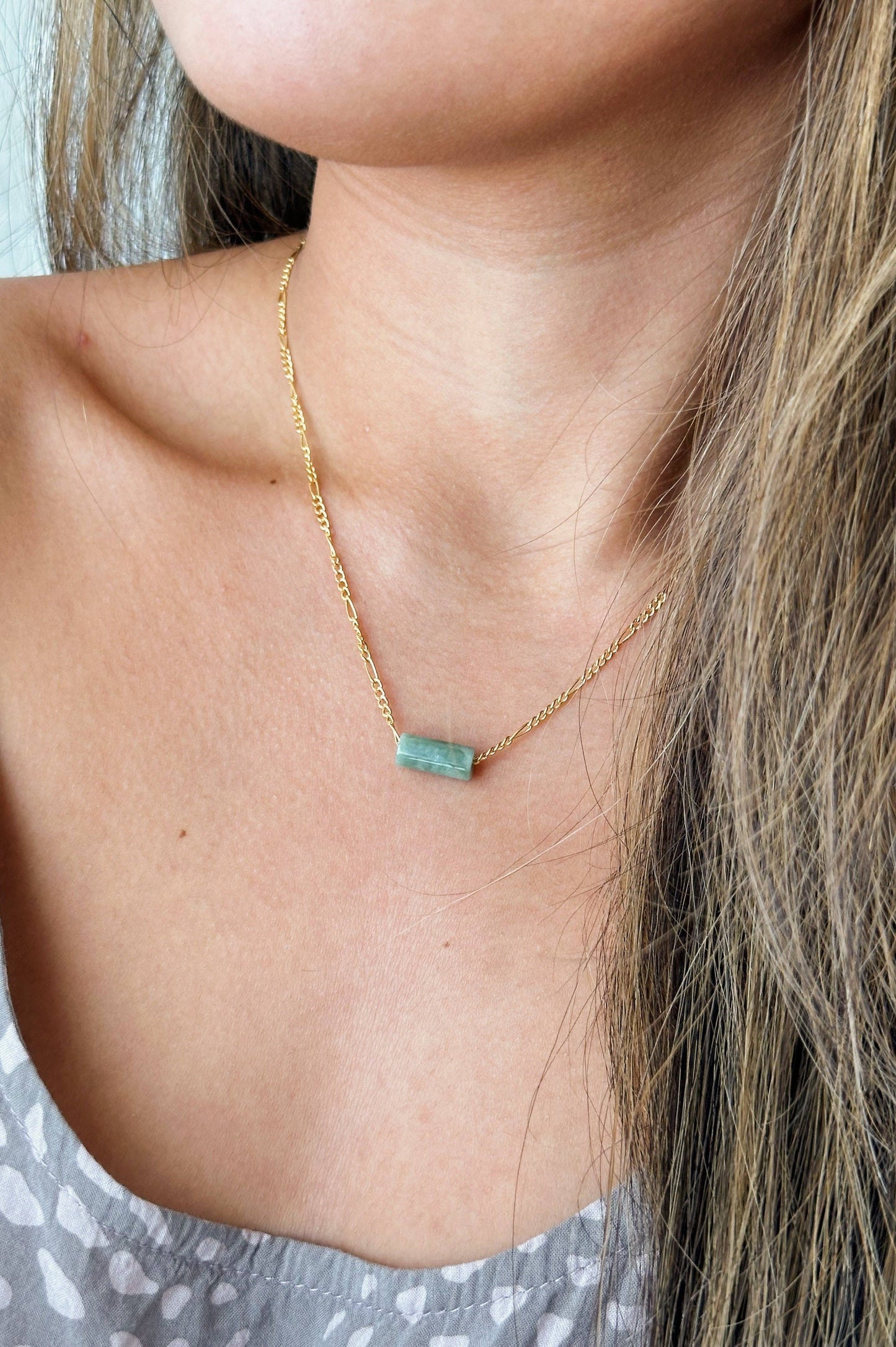 Cylinder Jade Necklace