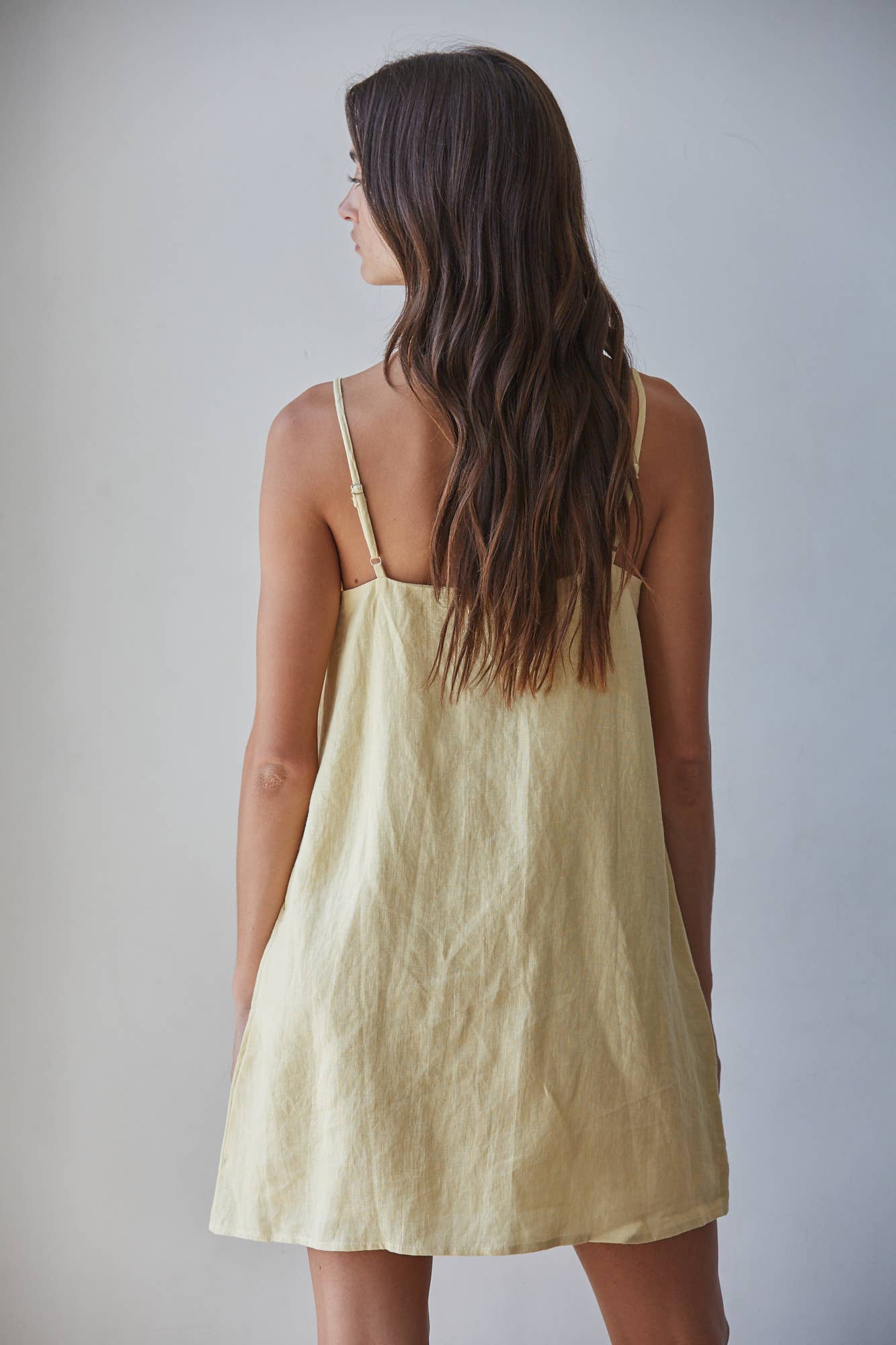 Woven Linen Mini Dress