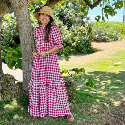 Queen Emma Dress - Red Palaka