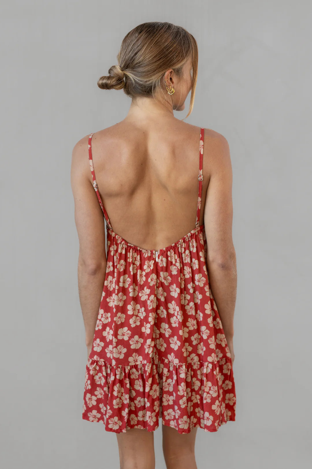 Tallulah Dress- Burnt Hibiscus