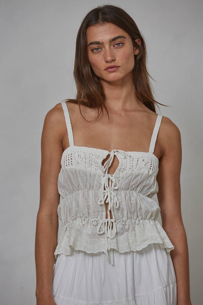 Knit Crochet Cotton Tube Top