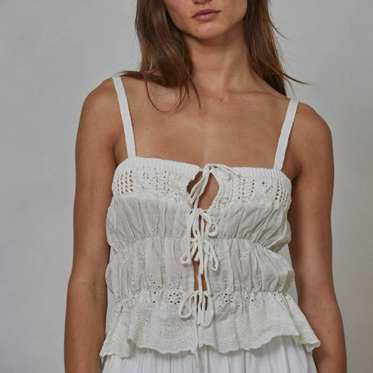 Knit Crochet Cotton Tube Top