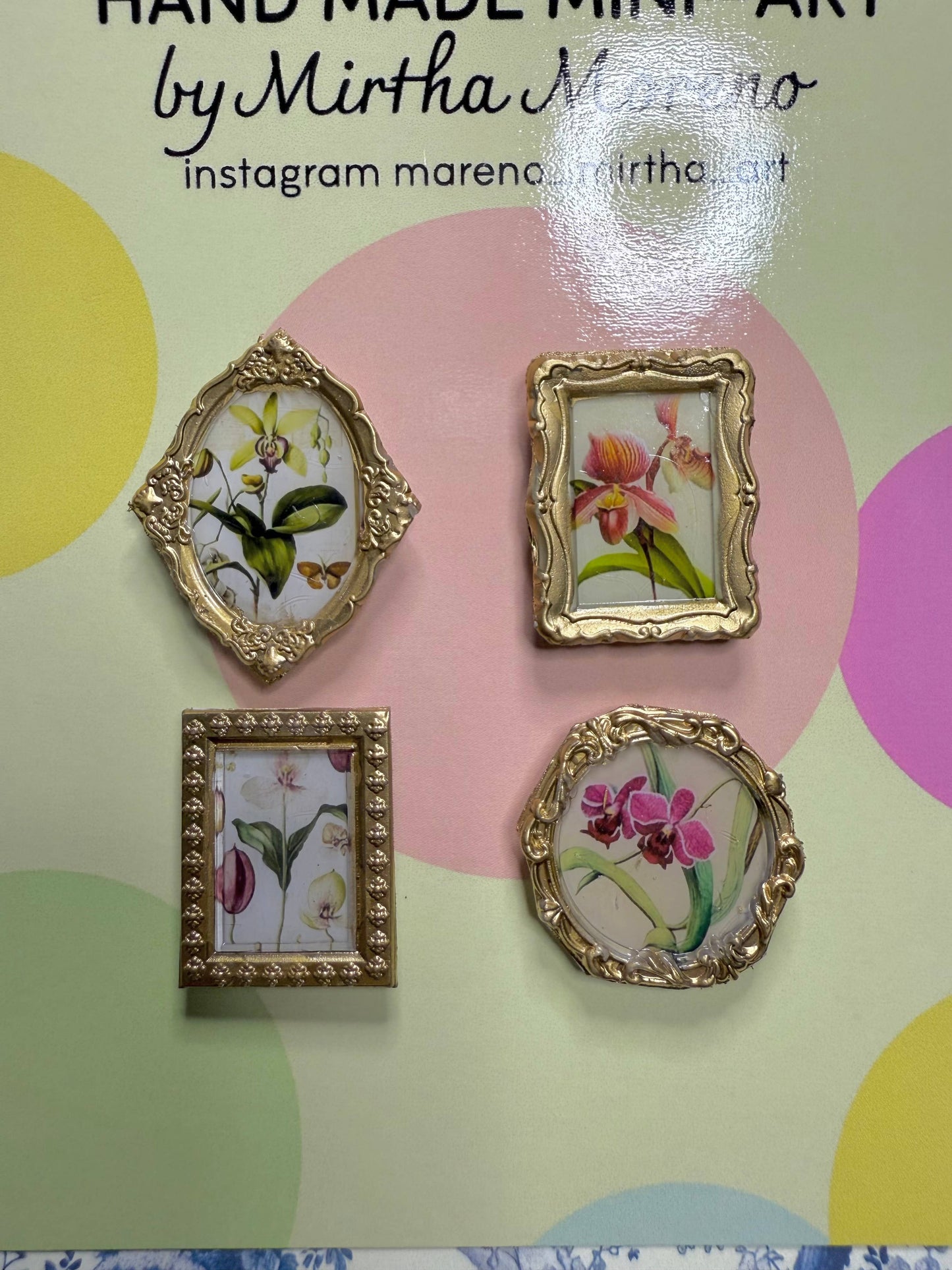 Orchid Botanical Magnets (Set of 4)