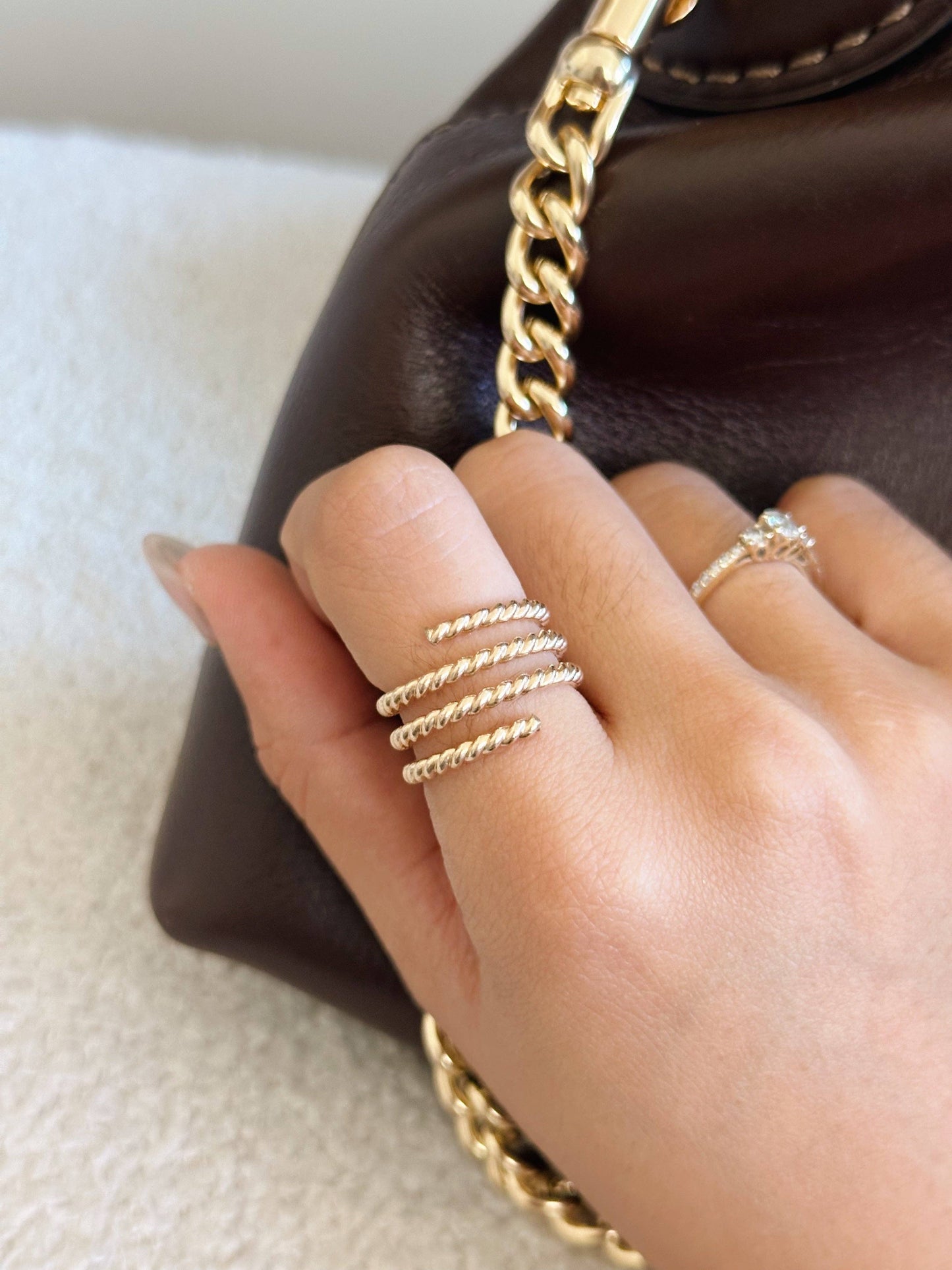 Twisted Double Wrapped Ring
