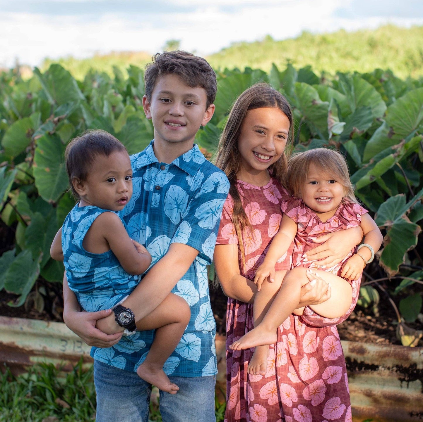 Blue Palaka Kalo Tank Bamboo Tank Romper