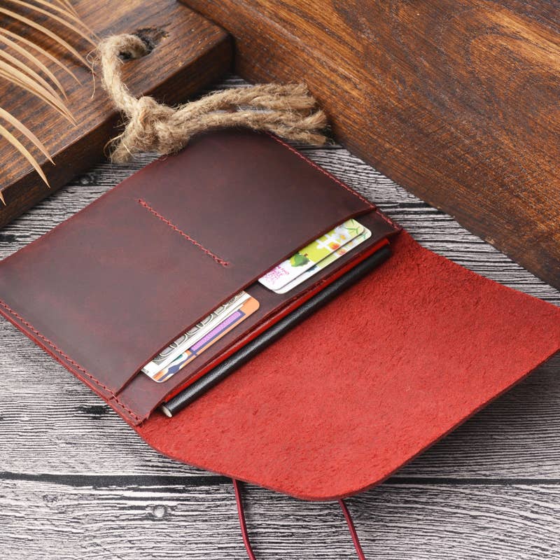 Passport Cover, Genuine Leather Passport Holder With Strap