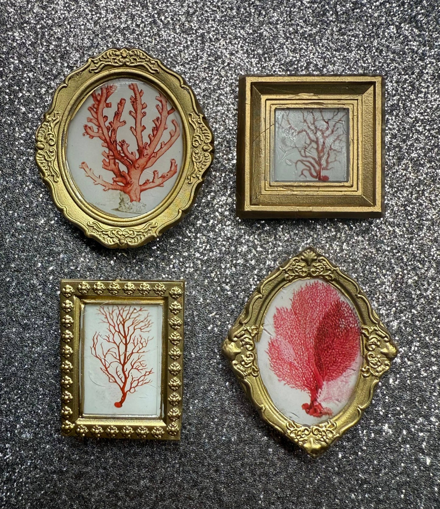 Coral Magnets (Set of 4 each) red sea coral theme 
