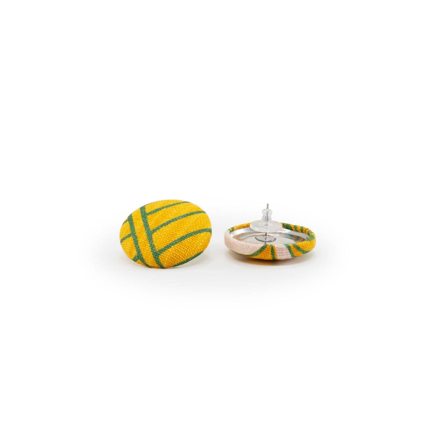Roundie Earrings • Plumeria • Golden Mango
