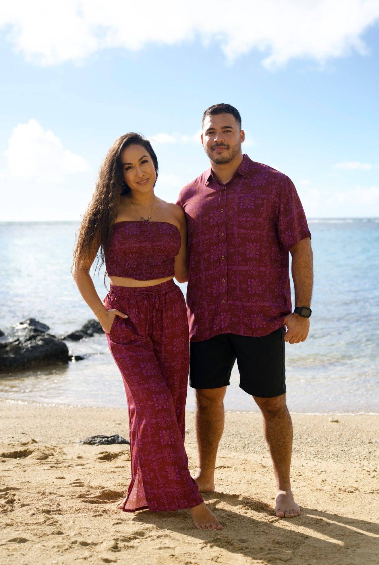 Mango Sunset Men’s Aloha Shirt