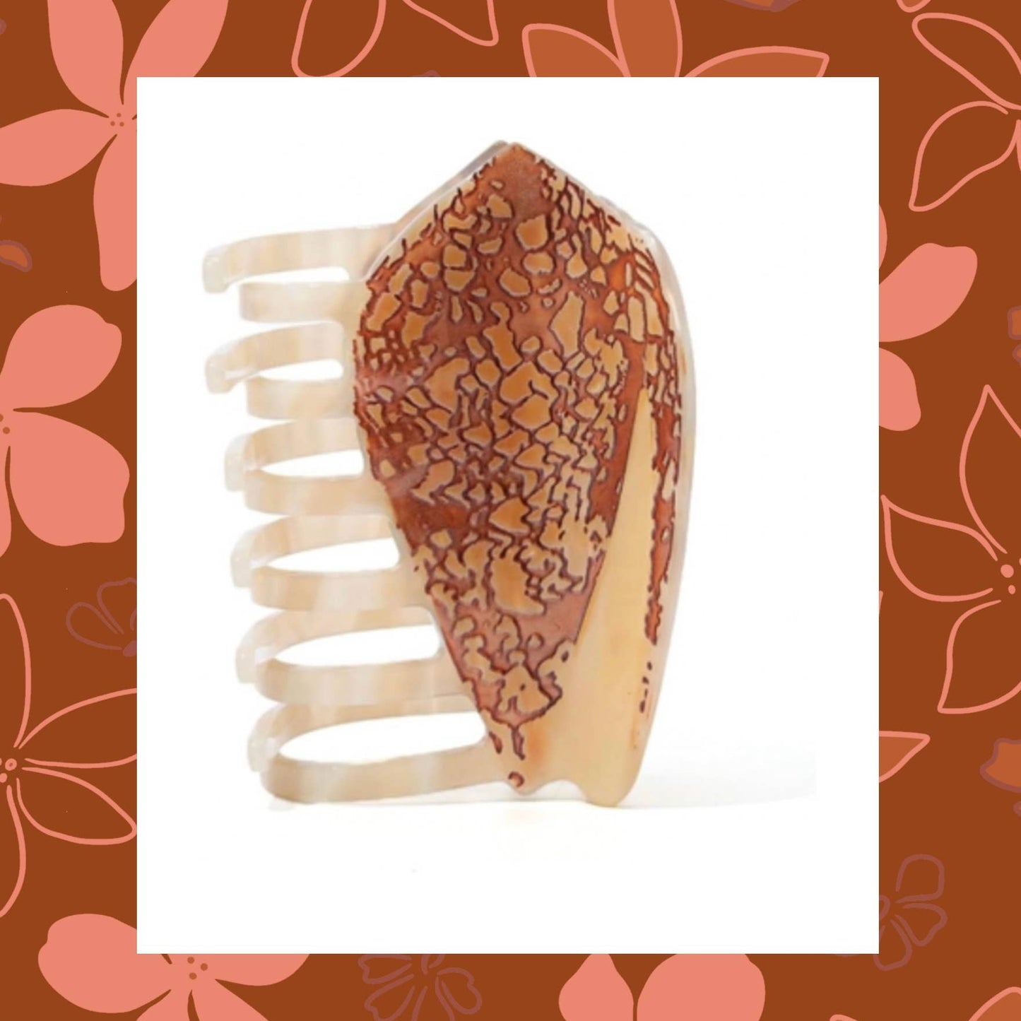 Textile Cone Shell Hair Claw Clip