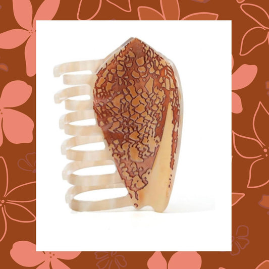 Textile Cone Shell Hair Claw Clip