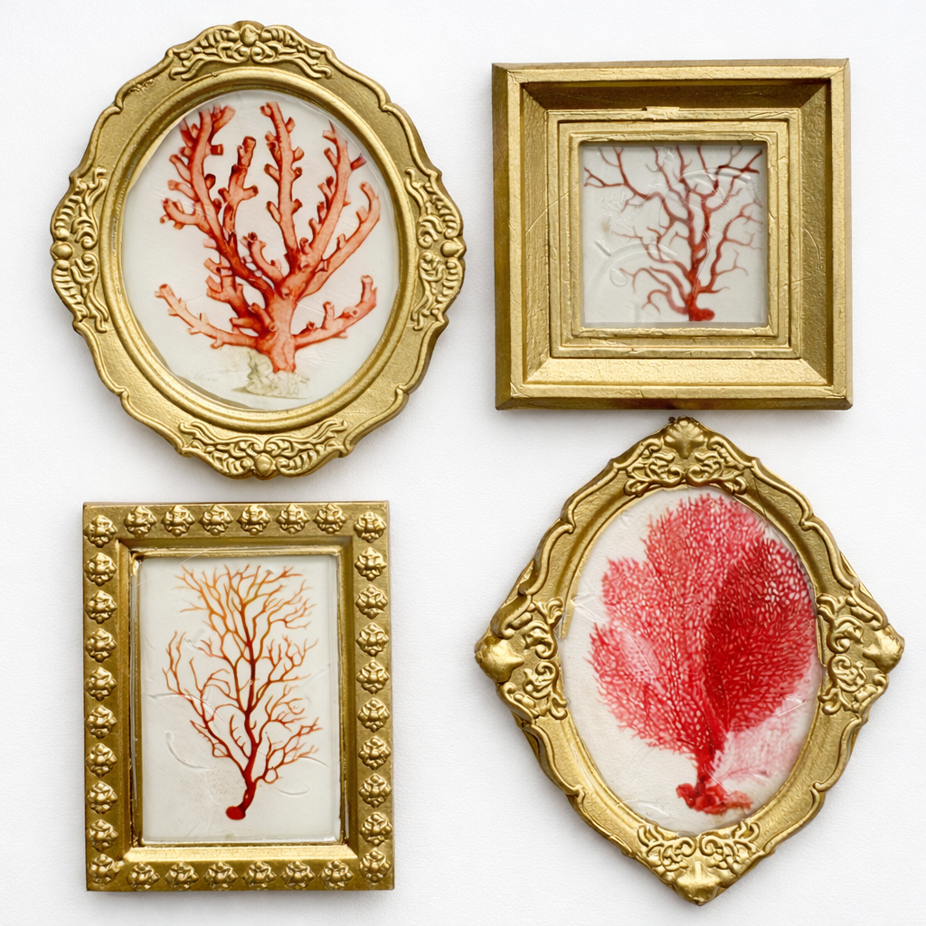 Coral Magnets (Set of 4 each) red sea coral theme 